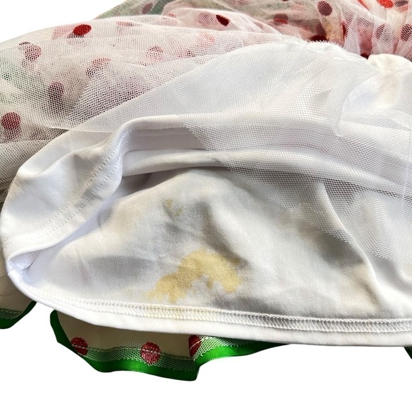 Little Lass Red & White Tulle Dress with Leggings Girls Size 5 - Picture 6 of 9